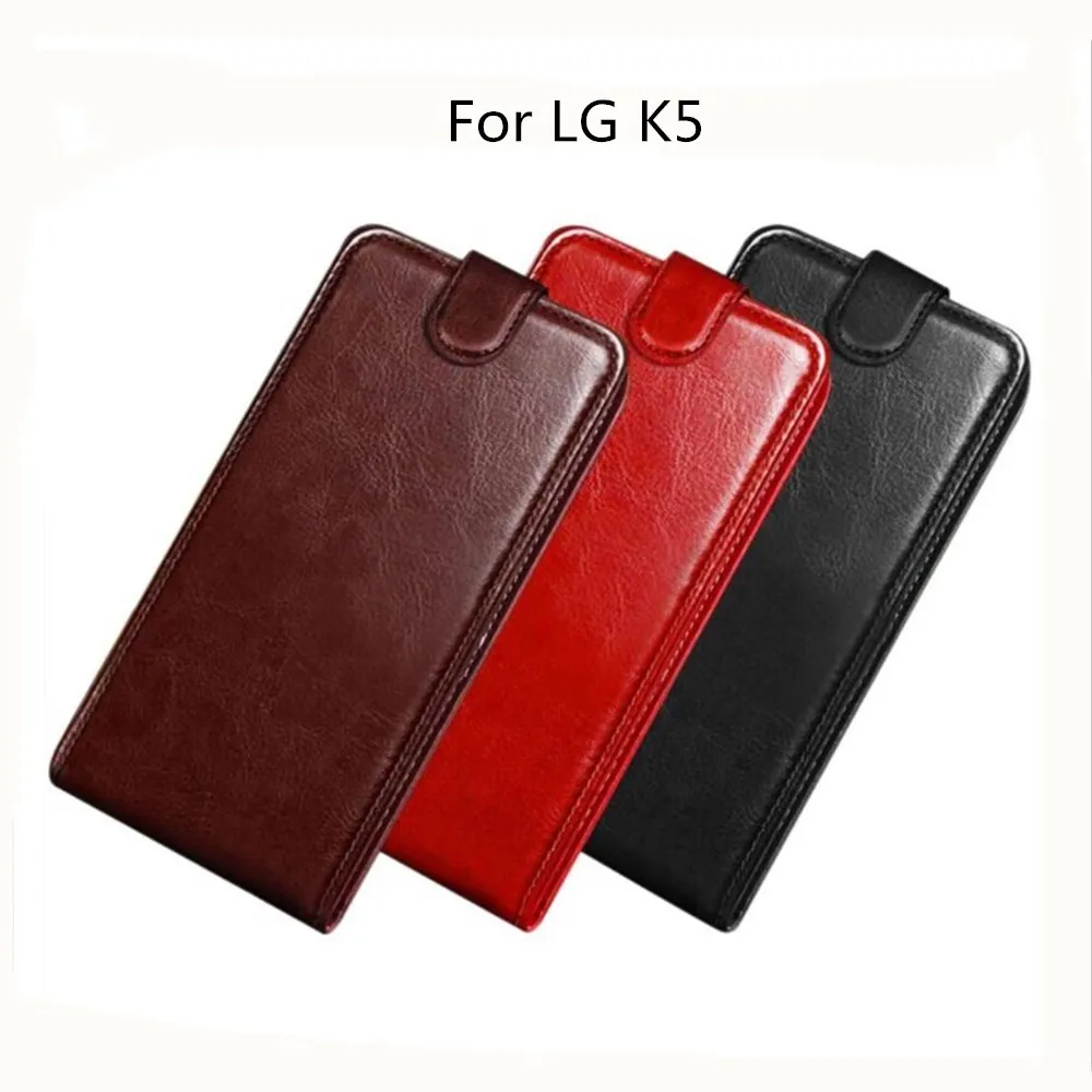 

For LG K5 X220 PU Leather Case Lychee Pattern Flip Wallet Card Slots Stander Phone Cases Cover Bags For LG K5 Case