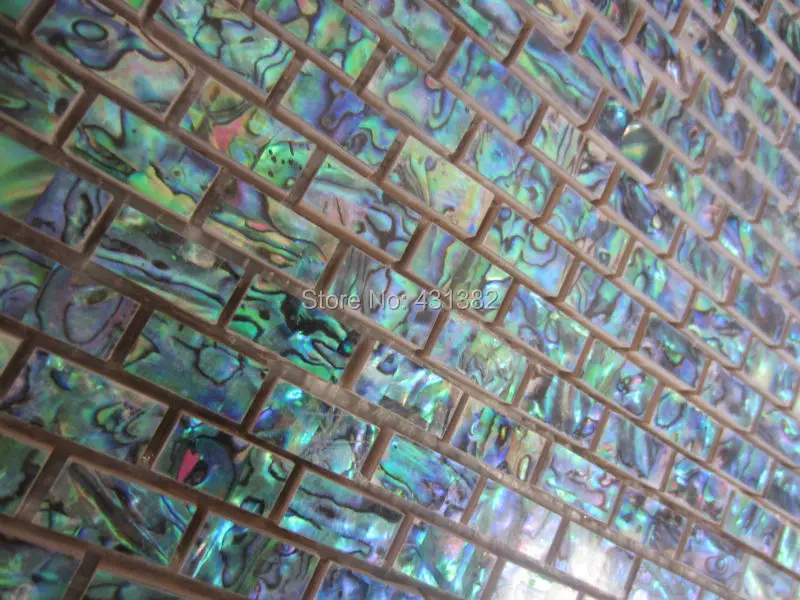 24 листов; зеленый ушка shell Мозаичная плитка на керамической основе плитки; щитка перламутр плитки внутренней стены; Мозаичная Плитка