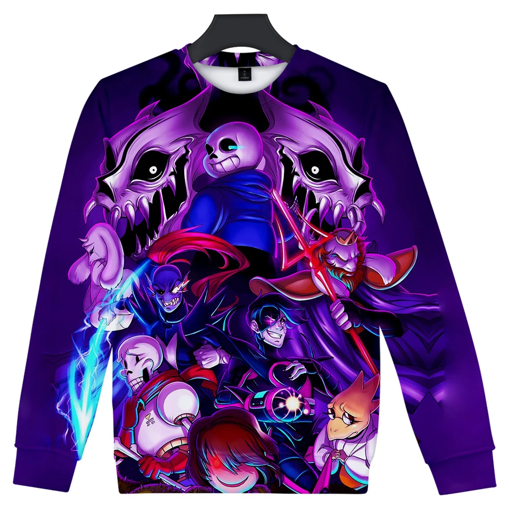 

Undertale Video Game Men/Women Loose Sweatshirt Design Sans Pattern 3D Printing Round Neck Hoodie Sweatshirt Anime Hoodies