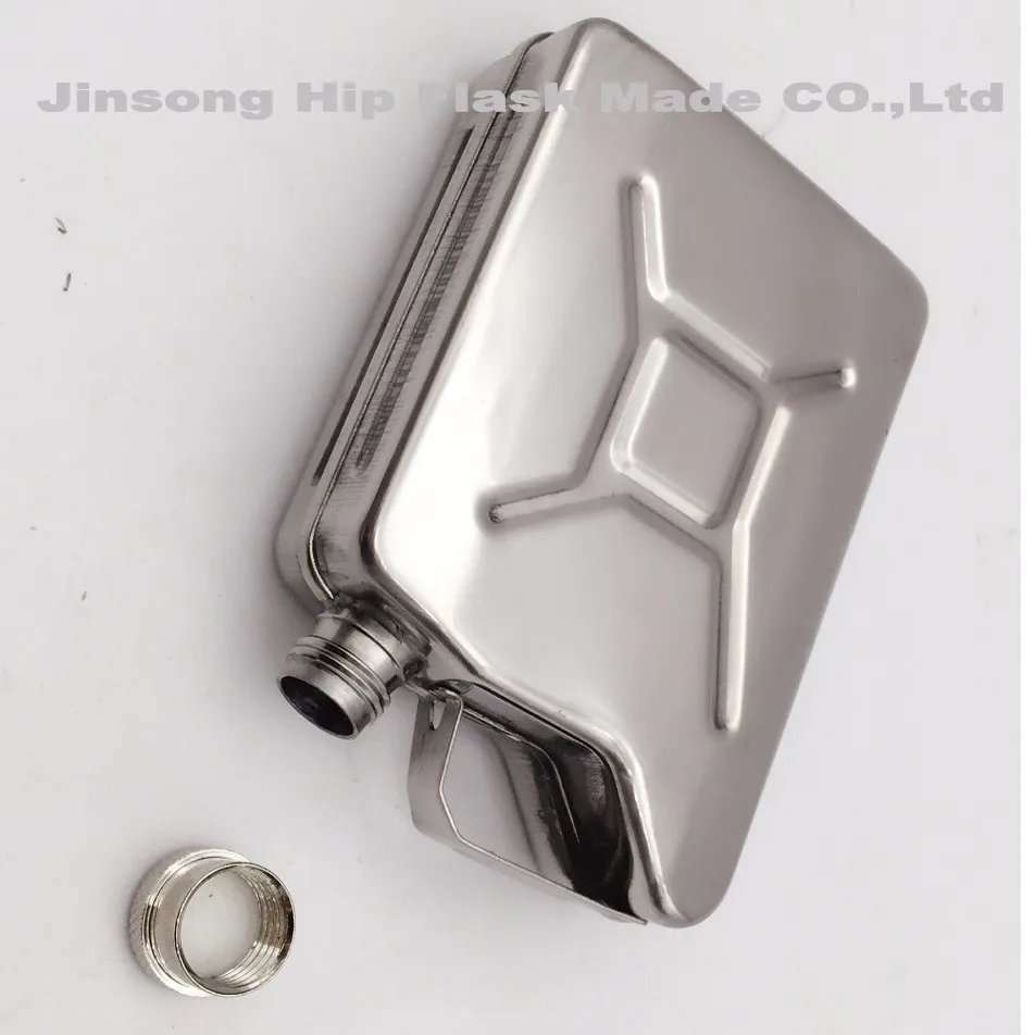 Drinkware hot sliver or  Arm Green  or Blue 100% 18/8 Stainless Steel Jerry Can Hip Flask  or Oil flask with free funnel Drinkware for kid