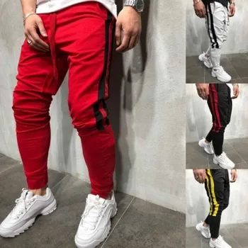 

2019 Spring Hip Hop Casual Track Pants Fashion Streetwear Trousers Color Block Patchwork Harem Pants Joggers Mens