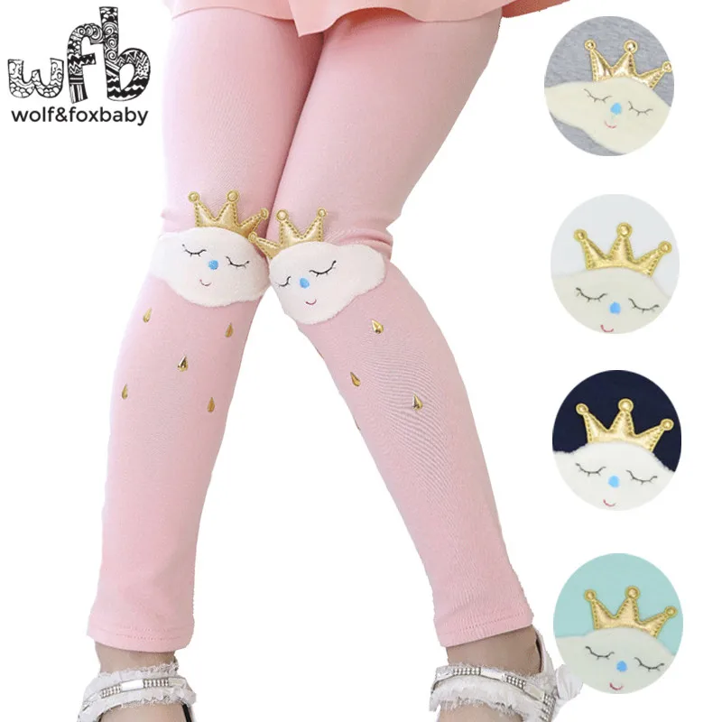 Retail 2 7 year old children spring fashion clouds raindrops children's leggings quality cotton