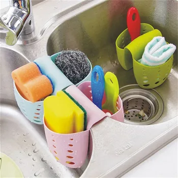 

Sink Water Storage Bag Basket Hanger Holder Bathroom Storage Holder Sink Sponge Drainer Rack Basket Cutlery Kitchen Container