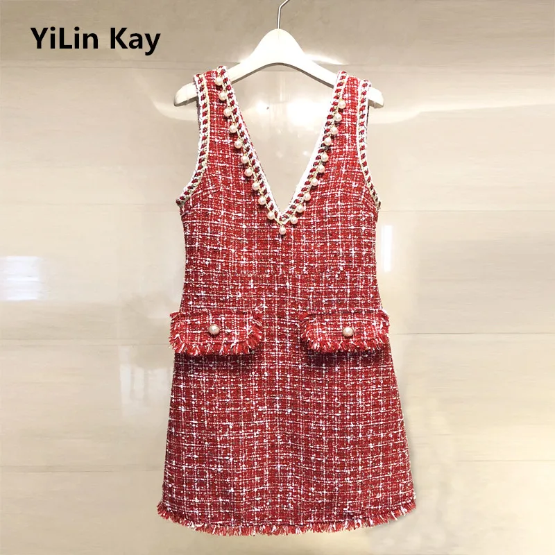 YiLin Kay 2019 Высококачественные Новые Брендовые платья Роскошные Дизайнерские