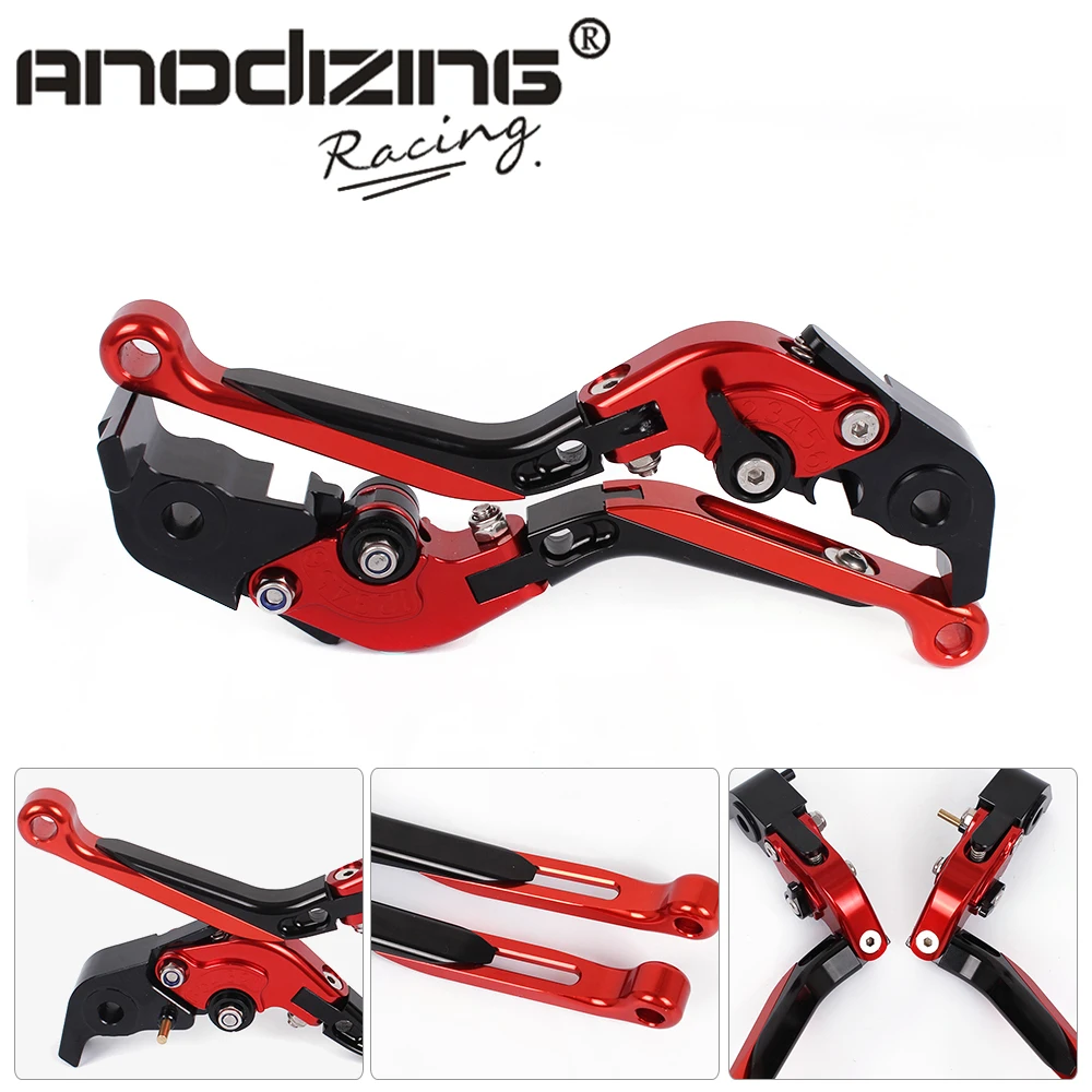 Accessori Moto CNC pieghevole allungabile freno leve frizione per Ducati 999//s//R 749//s//R S4RS 848//Evo Streetfighter 848