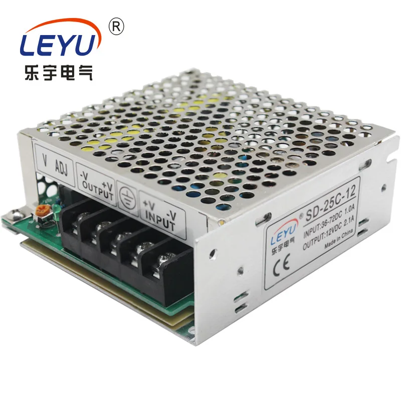 

SD-25B series High Efficiency DC DC Converter 25W 18-36VDC 5 12 24VDC Single Output Power Supply