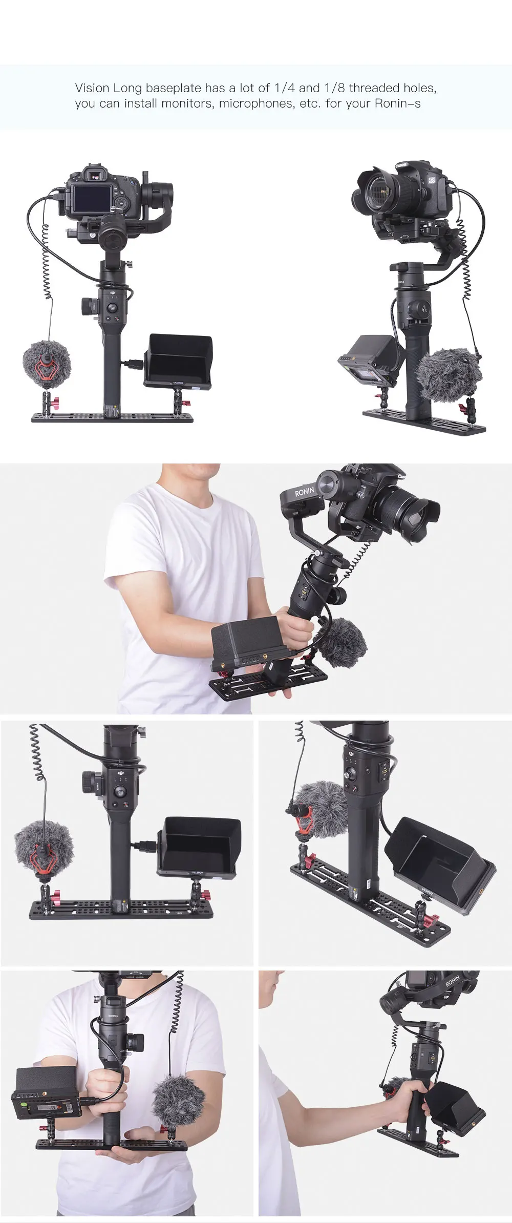 Для DJI RONIN S gimbal аксессуары Нижняя Плата расширения расширенная платформа подключения светодиодный светильник монитор и микрофон