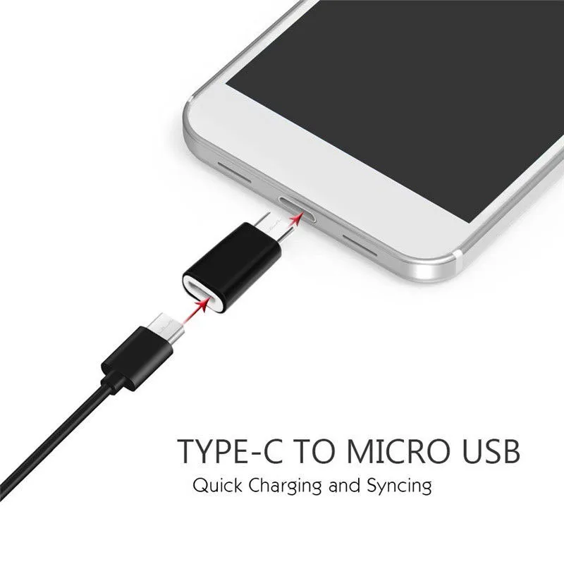 10 Pcs USB 3.1 USB-C Type C Male to Micro USB Female Adapter Converter Charging Adapter