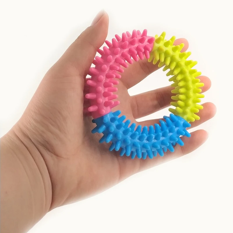 Tricolor Spiky Sensory hand Ring Kids Antistress Fidgit Toy For Autism ADHD Relieve Anxiety Increase Focus 2
