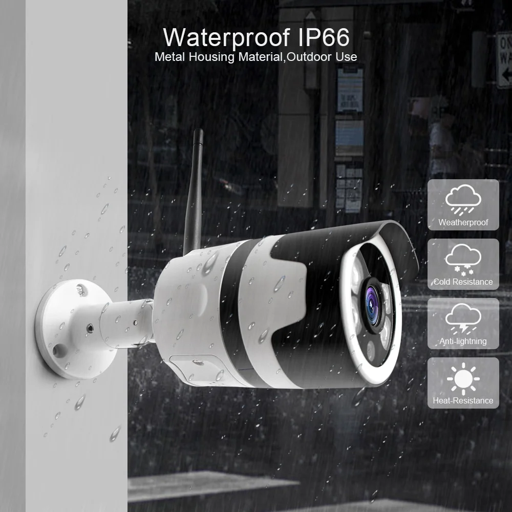 HD 1080P 5MP Bullet WiFi IP камера ONVIF беспроводная уличная камера ночного видения 20 м CCTV камера безопасности двухсторонняя аудио сигнализация P2P CamHi
