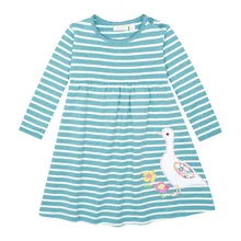 Little Maven/Новые брендовые весенне-осенние модные полосатые повседневные хлопковые платья с длинными рукавами и круглым вырезом для девочек