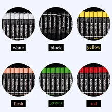 Монохромный тяжелый Цвет Фул масляная пастель 24 шт./компл. 7 цветов Круглый Форма масляная пастель Crayon палочки один Цвет набор школьные канцелярские принадлежности