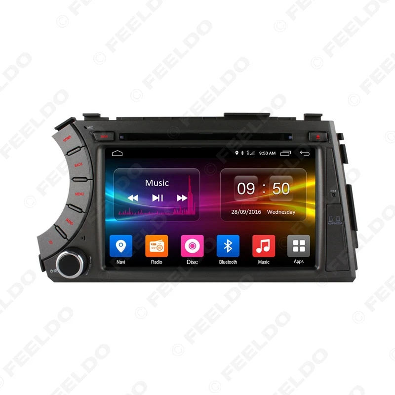 Excellent FEELDO 7" inch Android 6.0 (64bit) DDR3 2G/16G/4G LTE Quad Core Car DVD GPS Radio Head Unit For SsangYong Kyron Actyon (05~13) 19