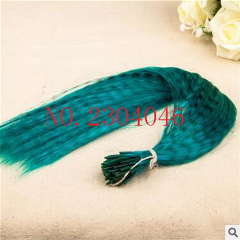 

New products listed 20 PCS elegant stripe false have a piece of high temperature resistant fiber wig dyed blue