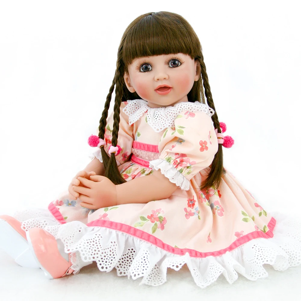 

Reborn baby toys doll 24" 60cm soft silicone vinyl limbs cloth body real baby reborn toddler girl princess dolls for child gift