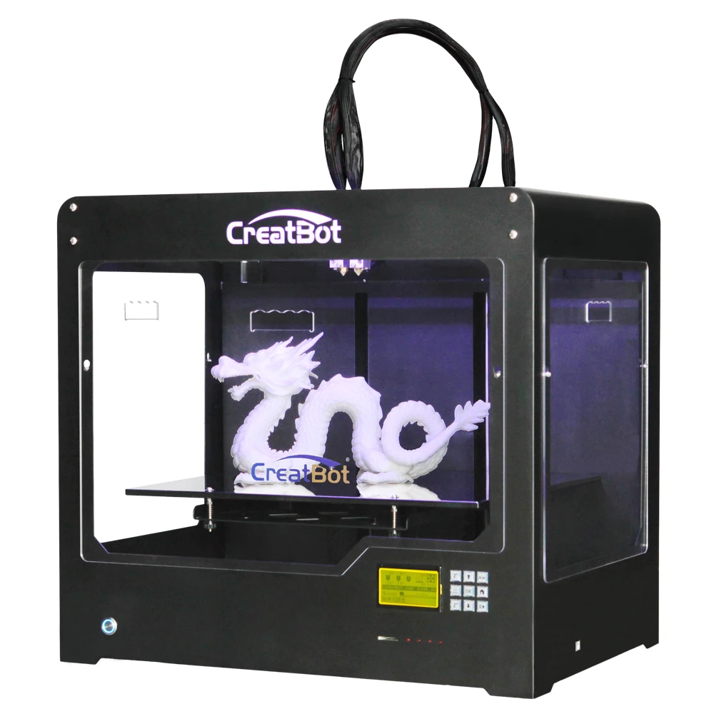 Metal extruder DE02 400*300*300mm 400 degrees Dual Extruder Creatbot 3d printer Large Size FDM 3D Machine House Use for sale