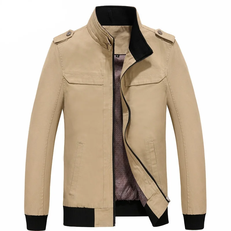 Мужская куртка Uni-Splendor, однотонная Хлопковая мужская одежда на молнии, высокое качество, осень 2017, новые мужские куртки и пальто YN638