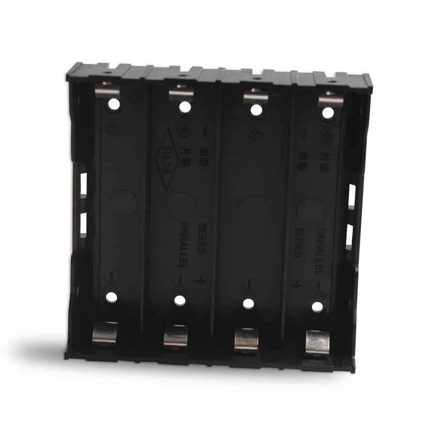 

10PCS/lot High Quality 4Slots 18650 Battery Plastic Storage Box For 4*3.7V 18650 Lithium Battery With 8Pin For Soldering Connect