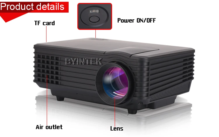 2016 Последним BT905 BYINTEK Проектор Для Домашнего Кинотеатра HD 1080 P Видео LCD HDMI USB мини