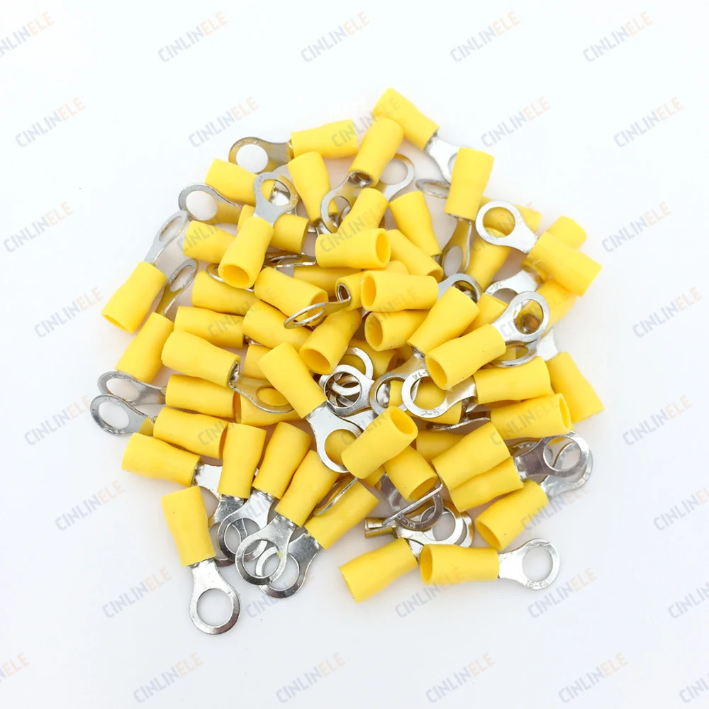 50Pcs Ring Crimp Insulation Terminal RV5.5-4 RV5.5-5 RV5.5-6 RV5.5-8 RV5.5-10 Wire Cable Connector RV