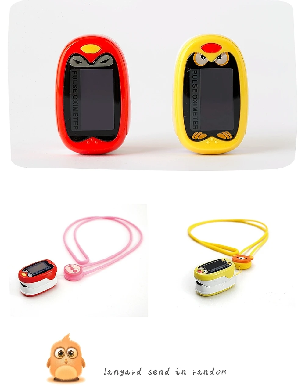 Аккумулятор, Пульсоксиметр для детей, SPO2, PR, милый дизайн для детей
