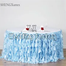 Лидер продаж круглый Диаметр тафта Скатерти юбка для Свадебные украшения Event