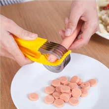 Coupe-banane en acier inoxydable fruits légumes saucisse trancheuse salade Sundaes outils de cuisine accessoires de cuisine Gadgets