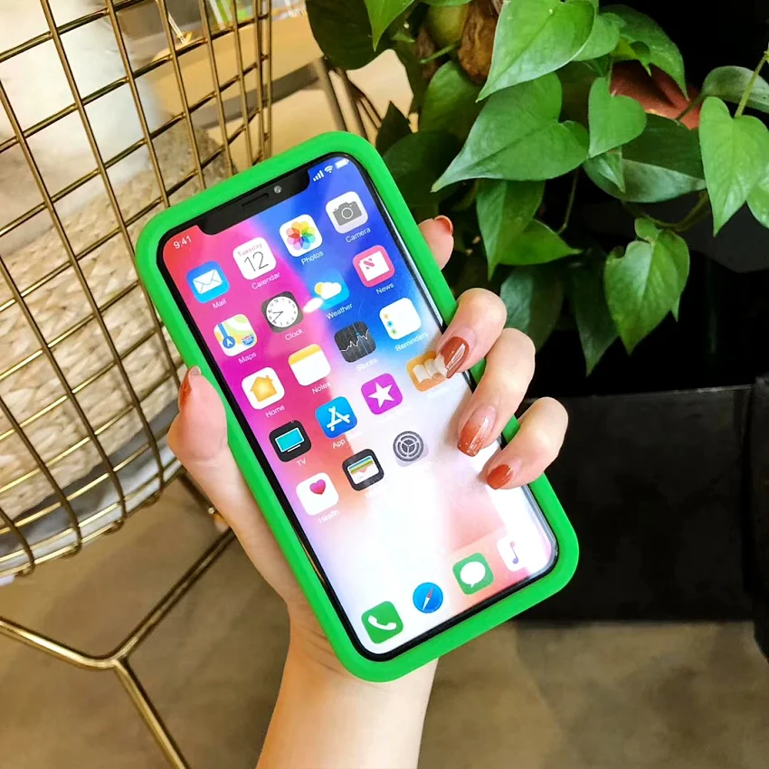 PINK LIPS Japan Korea Super cute green dinosaur 8 7 6 6S Plus 5 5s SE Soft Silicone Case For iPhone X XR XS MAX (2)