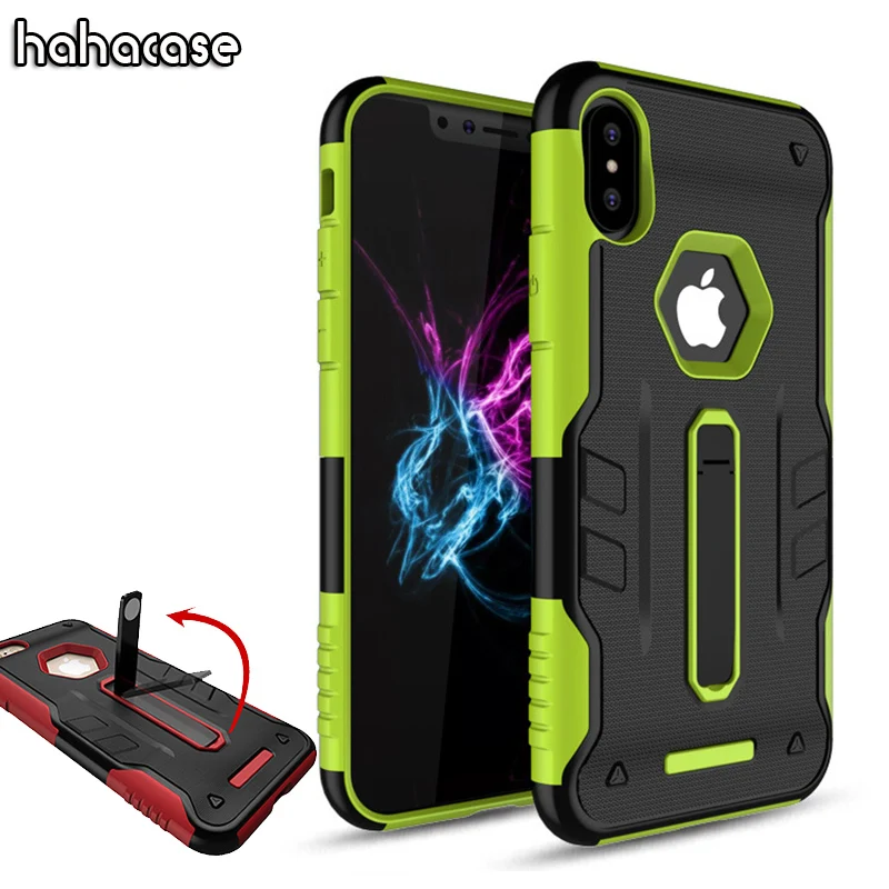 100pcs Kickstand Case 2 in 1 Double Layer Stand Holder Rugged For