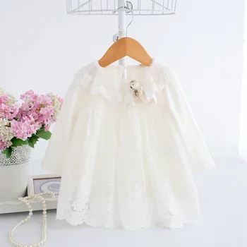 

Newborn Infant Baby Girl Lace Tulle Cartoon Embroidery Princess Dress Clothes kids dresses for girls Dropshipping Mar16