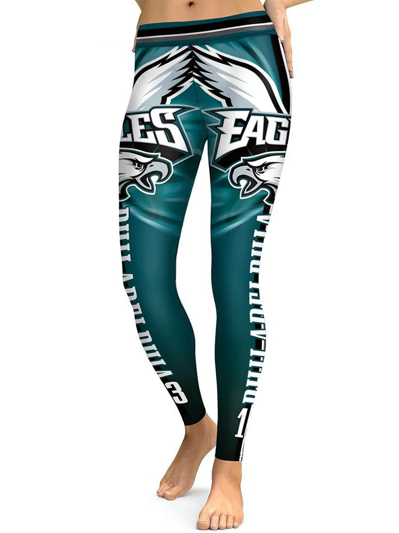 PHILADELPHIA EAGLE S 13 Print Leggings Women Slim Fitness Leggings High Waist Elastic Workout Leggings for Gym Sport Running 
