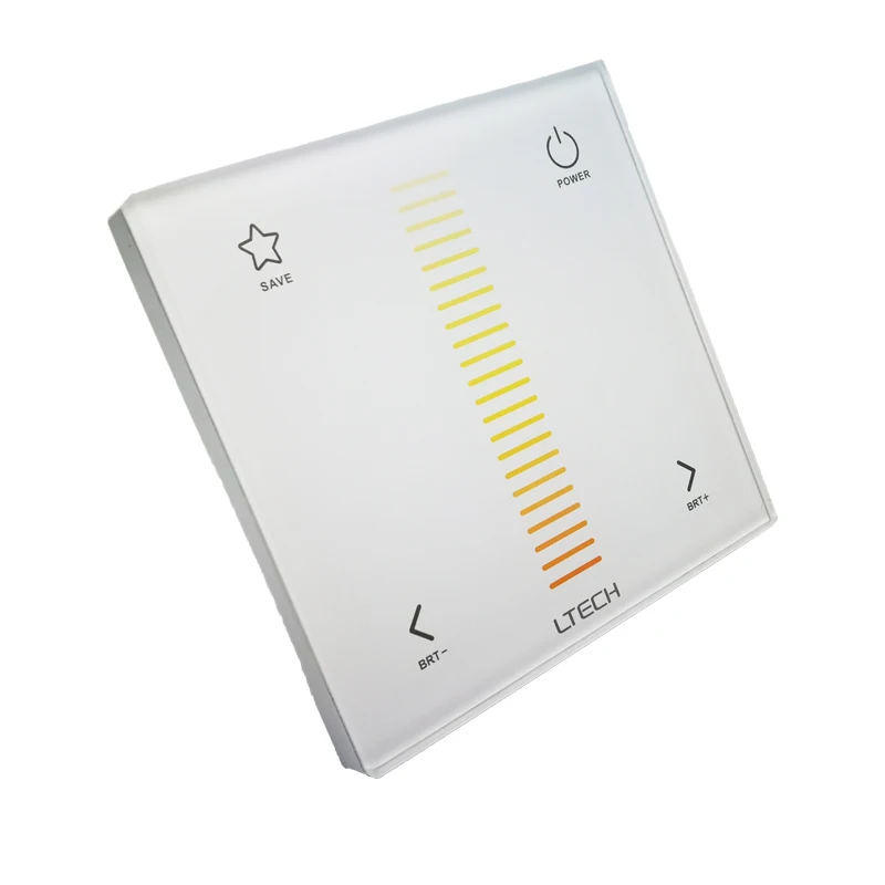 

New Ltech LED Color Temperature Controller AC220V Wall Mount touch panel AC100-240V 2.4GHz and DMX512 Signal Led CT controller