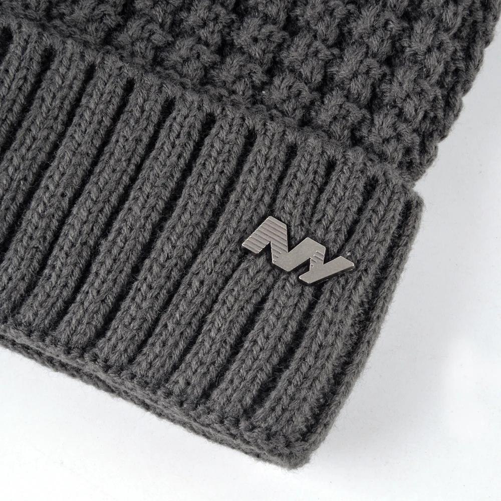 шапка мужская зимняя унисекс bone metal logo зимние мужские шапки женский шерстяной