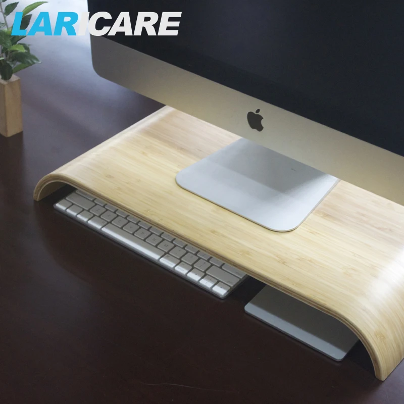 LARICARE космическая деревянная подставка для iMac или ohther ультратонкий компьютер с березовыми и ореховыми креплениями minitor L-04