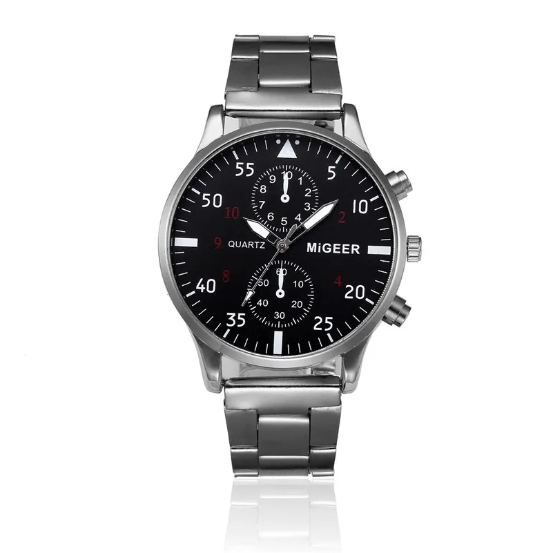 Luxury Fashion Men Watches Crystal Stainless Steel Analog Quartz Wrist Watch Casual Wristwatch Men's clock relojes hombre M22 (3)