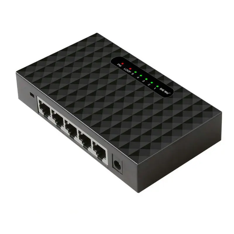 10/100 Мбит/с 5 Порты Fast Ethernet LAN RJ45 Vlan сетевой коммутатор Switcher концентратор настольный ПК с ЕС/ адаптер США