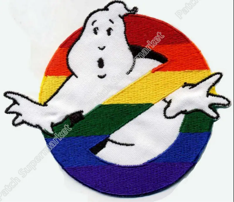 3 2 &quotРадуга гей Lessbian гордость Ghostbusters без призрак патч-ТВ фильм аппликационный