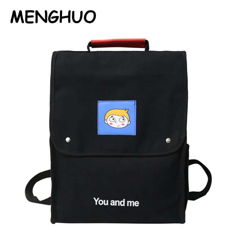 

Menghuo Thick Canvas Print Girl Backpack New Fashion High Quality Large Capacity Casual Wild Travel Backpack