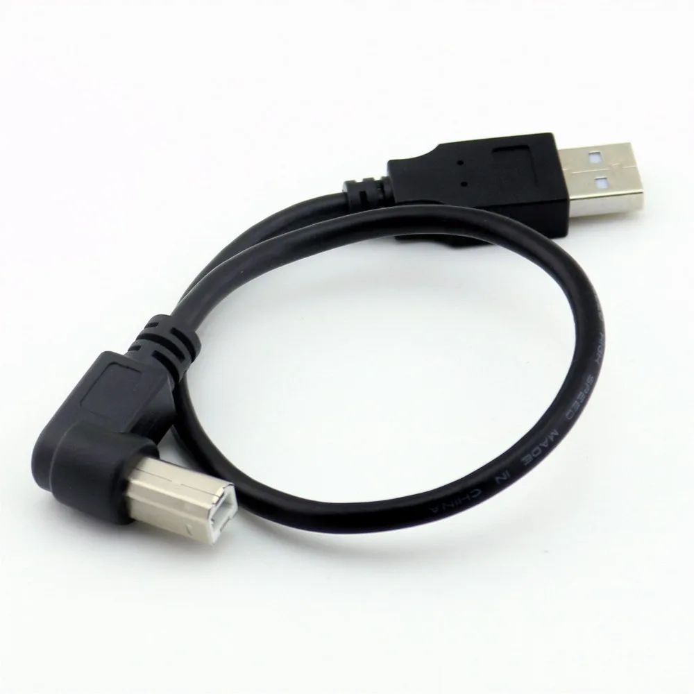 

5x USB 2.0 Type A Male to USB 2.0 B Male Plug Scanner Printer Connector Cable Cord 30cm/1ft 90 Degree Down/Right Angle