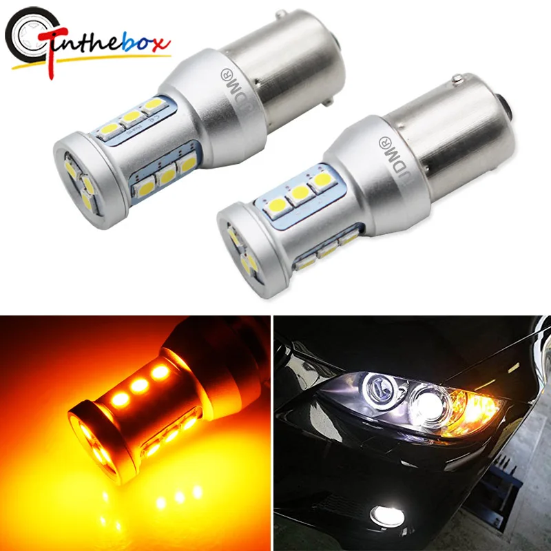 Светодиодный фонарь Gtinthebox CANBUS Amber 7507 BAU15S PY21W яркий светодиодный 3030 для BMW F22 F30 F32 2 3 4