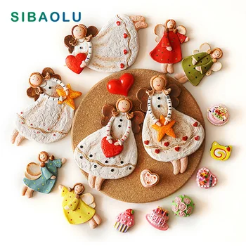 

Angel fridge magnets Beauty whiteboard sticker Refrigerator Magnets wedding Decoration love gifts Home Decoration