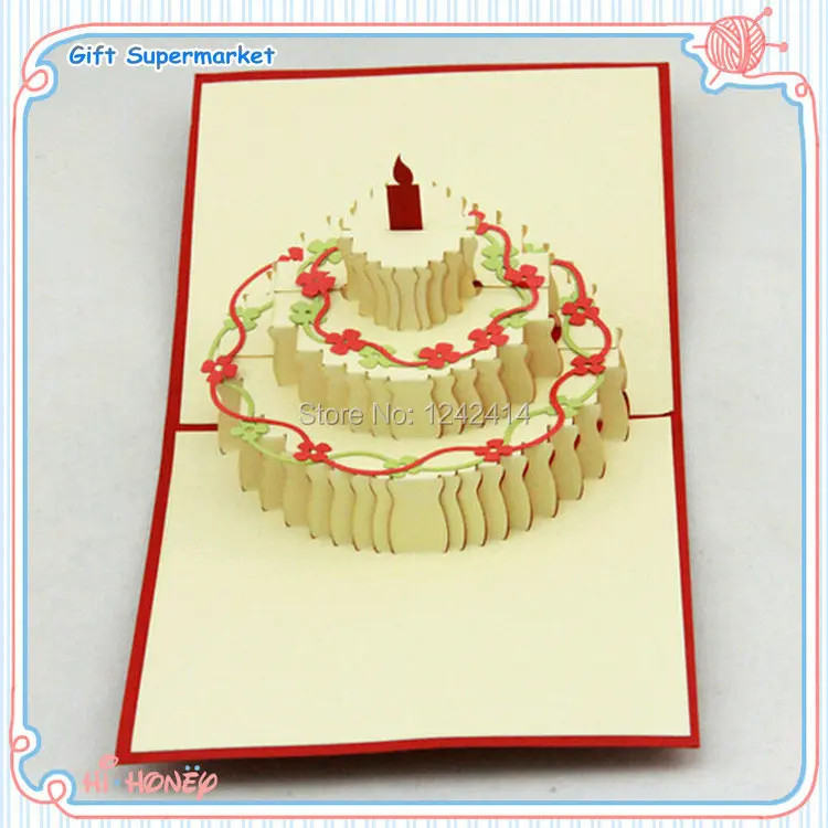 150 150mm Happy Birthday Cake Flower Greeting Cards Envelope Pp Bag 3d Pop Up Folding Type Red Blue Colors 80pcs Free Shipping Bag Gps Envelope Plasticenvelope Dl Aliexpress