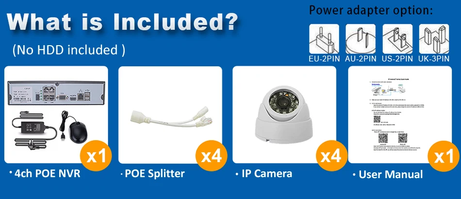 Surveillance System CCTV kit K4N34D61I2T 7-1