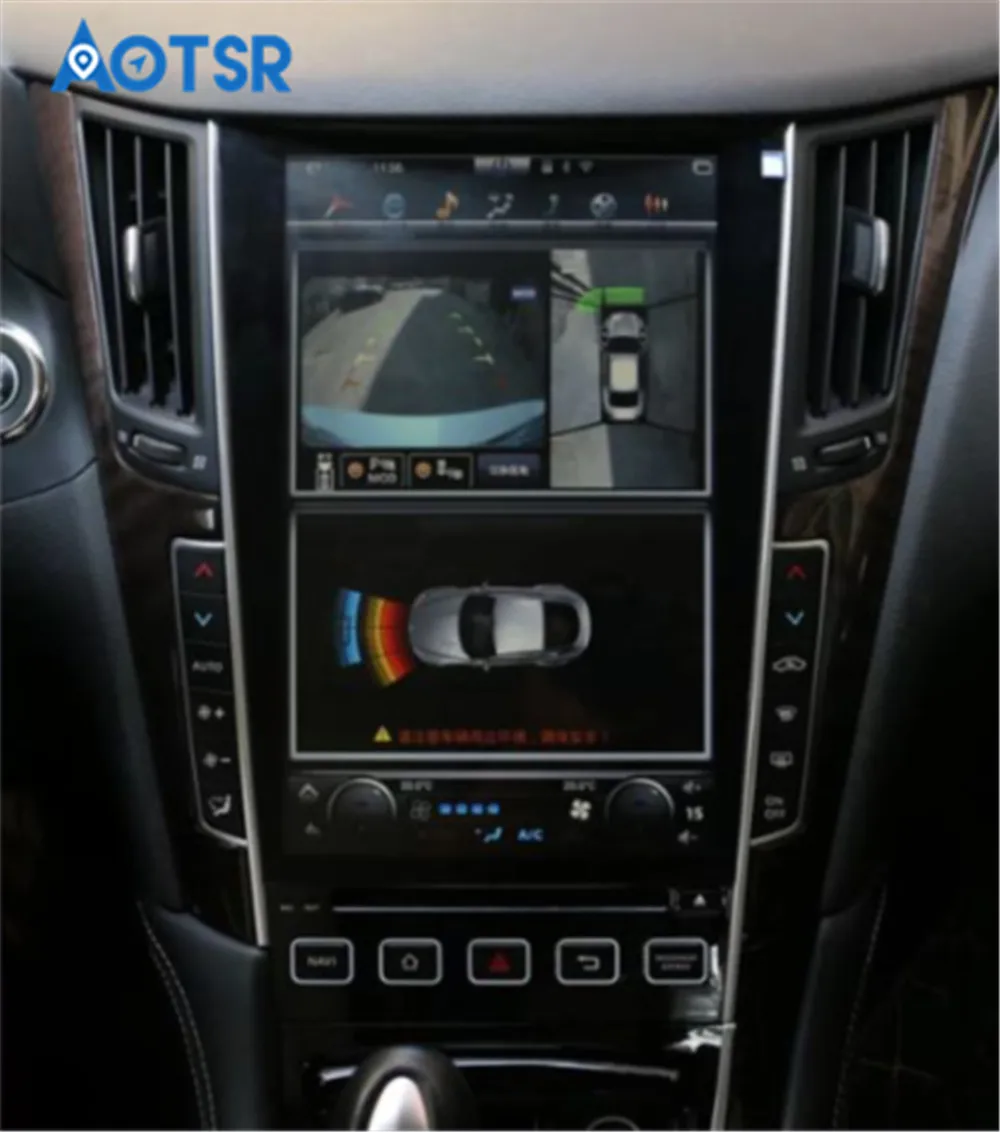 Discount tesla style vertical screen car gps audio player for Infiniti QX50 Q50LQ QX60 support mirror link 1080P android tape recorder 4