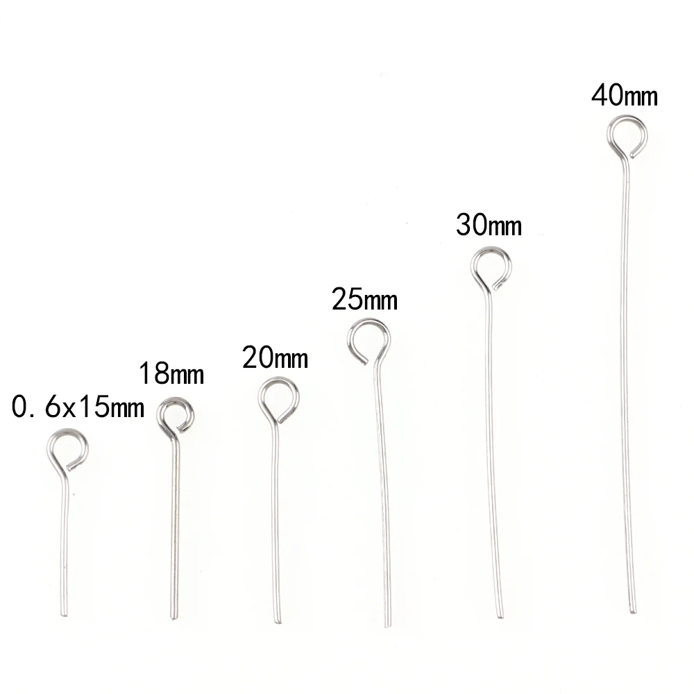 18/20/25/30/40 мм 8g Девять слов шпильки Нержавеющая сталь булавки с глазком ювелирных изделий для серьги для изготовления ювелирных изделий DIY аксессуары