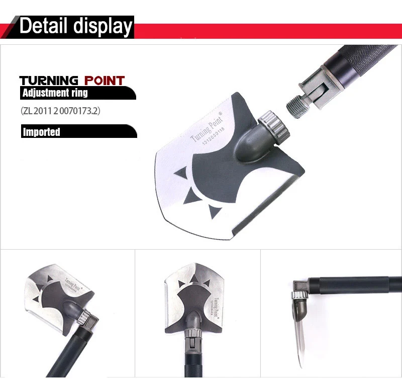 Camping Steel Shovel with Slingshot hunting Outdoor hiking garden ...