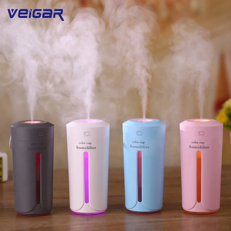 

Newest Cup Air Humidifier Ultrasonic USB Diffuser Aroma Essential Oil 7 Color LED Night Light Cool Mist Purifier Humidificador