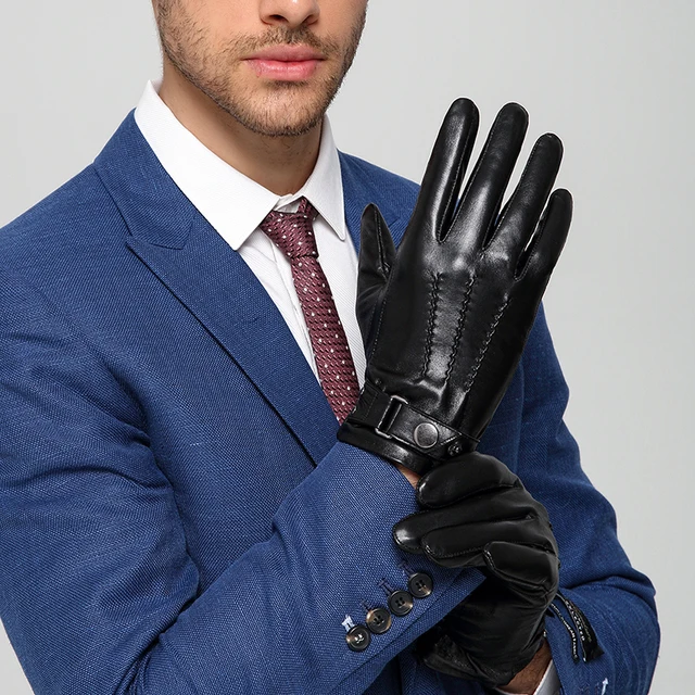 Italian Deluxe Brand Men Leather Gloves Genuine Lambskin Warm Fleece Lined Winter Dress Italian Deluxe Brand Men Leather Gloves Genuine Lambskin Warm Fleece Lined Winter Dress