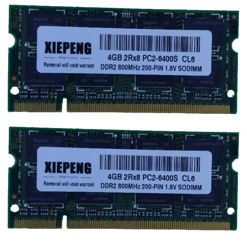 4GB 2Rx8 PC2-6400S 800 MHz DDR2 2gb 800 MHz Память для ноутбука 4G pc2 6400 notebook 200-PIN SODIMM ram