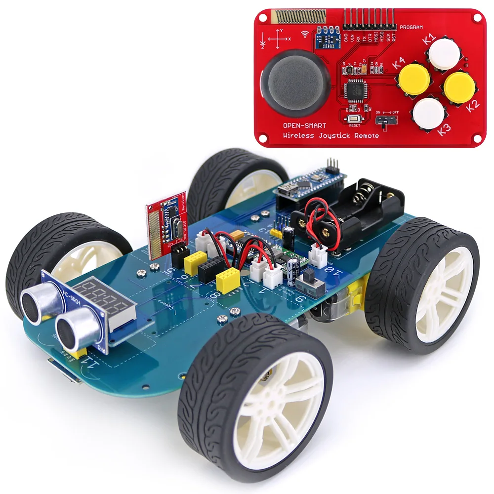 Легко-plug 4WD RF LORA 315 МГц Беспроводной джойстик пульт дистанционного управления Управление резиновые колеса Шестерни двигателя умный